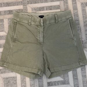 J. Crew Sage Green Cotton Chino Shorts